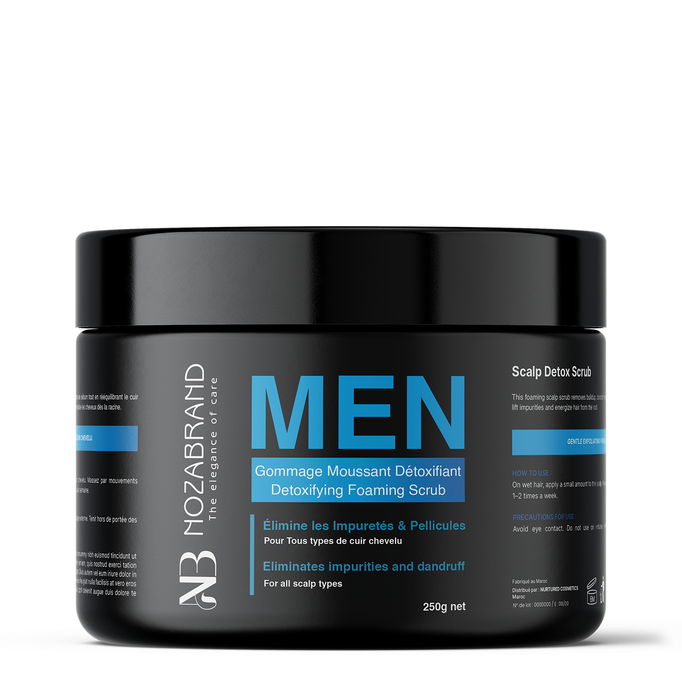 Gommage Détoxifiant & Antipelliculaire Homme – Pureté et Vitalité pour le Cuir Chevelu